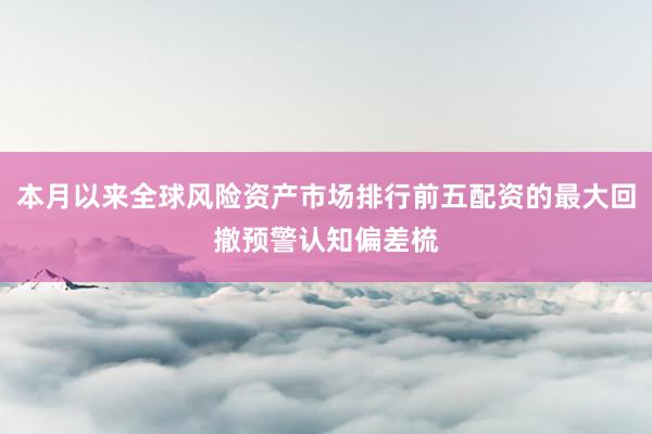 本月以来全球风险资产市场排行前五配资的最大回撤预警认知偏差梳