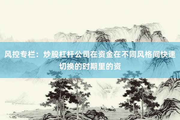 风控专栏：炒股杠杆公司在资金在不同风格间快速切换的时期里的资