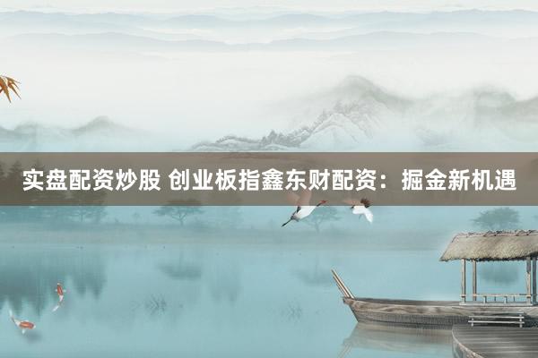 实盘配资炒股 创业板指鑫东财配资：掘金新机遇